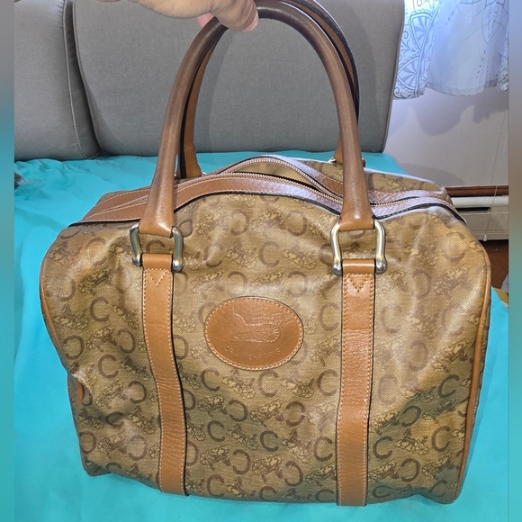 Celine Brown Travel Bag with Leather Accents - Picture 1 of 13